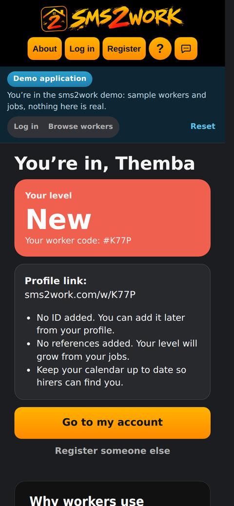 Screen: Get your worker code