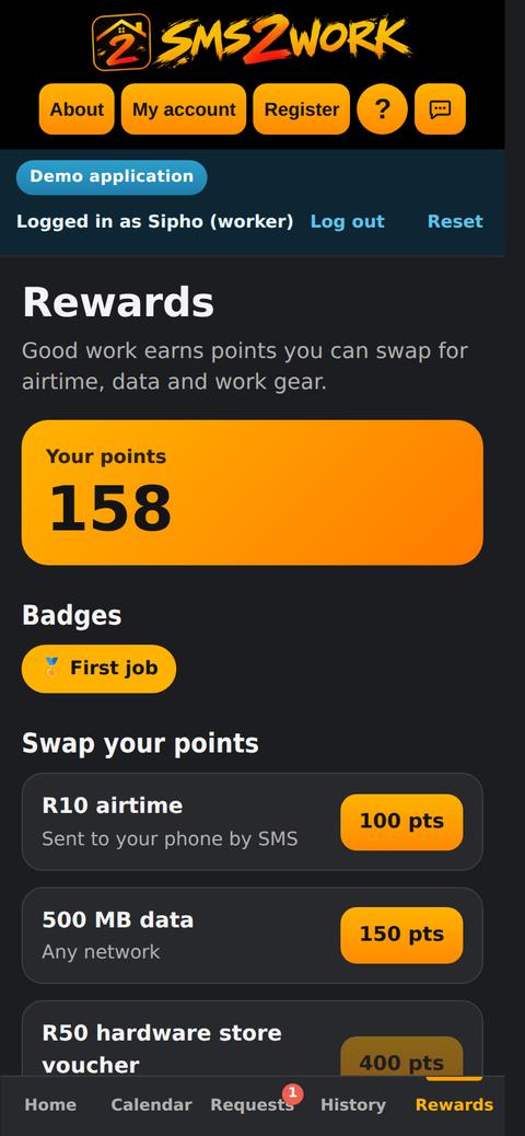 Screen: Rewards